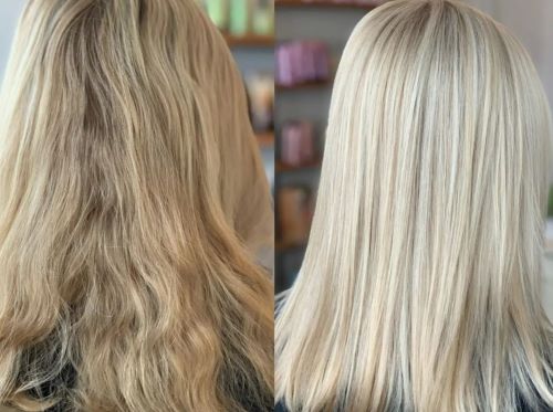 Blonde keratin outlet treatment